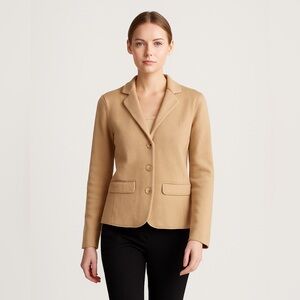 Lauren Ralph Lauren Birch Tan Knit Blazer Size L